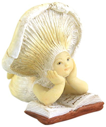 Top Collection Miniature Fairy Garden and Terrarium Shroom Baby Reading