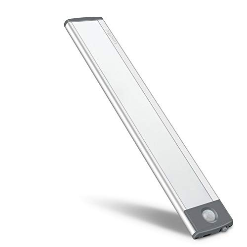 LED Motion Sensor Cabinet LightUnder Counter Closet Lighting Wireless USB Rechargeable Kitchen Night Lights30LED Battery Powered Operated LightUniform Light for WardrobeClosetsCabinetCupboard