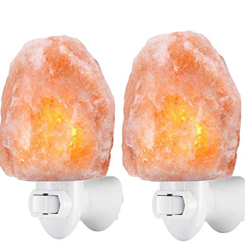 2 Pack ZIYIUI Prime Quality 100% Original Himalayan Crystal Rock Salt Lamp Natural Crystal Rock Salt LAMP