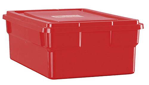 Childcraft Storage Box with Lid - 16 x 11 x 6 inches - Red