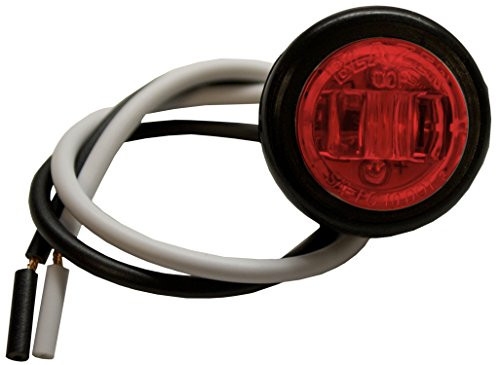 Blazer C534RK6 LED Red 3/4" Round Clearance and Side Marker Light with Chrome Flange and Rubber Grommet, 6 Pack