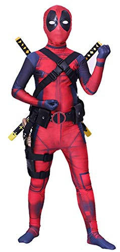 Riekinc Kids Superhero Costumes Zentai Bodysuit Halloween Cosplay Costumes Kids Medium