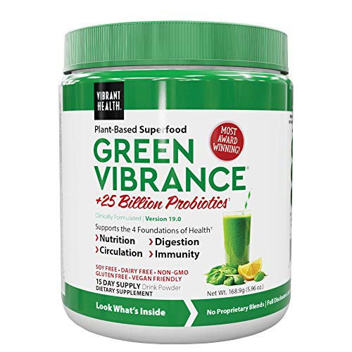 Vibrant Health Green Vibrance PlantBased Superfood Powder Vegan Friendly 15 Servings FFP