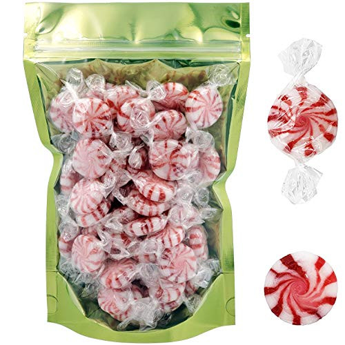 Peppermint Pinwheel Starlights Hard Candy Kosher Individually Wrapped 80 Count 1 Pound