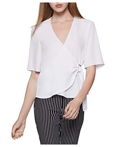 BCBGeneration Womens DRing WRAP TOP Optic White M