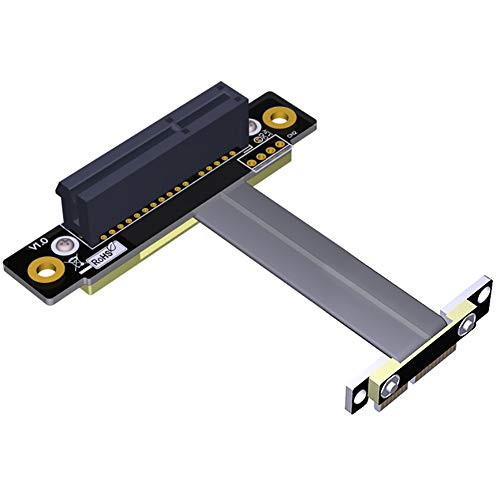 Mustpoint PCIe PCI Express 4X to 1X Extension Cable Dual Vertical 90 Degrees Direction