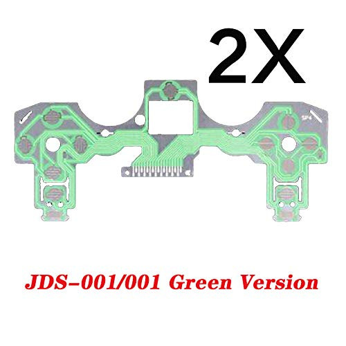 2X Replacement Buttons Ribbon Circuit Board for PS4 Dualshock 4 Pro Slim Controller Conductive Film Keypad Flex Cable PCB Green Version JDS001011