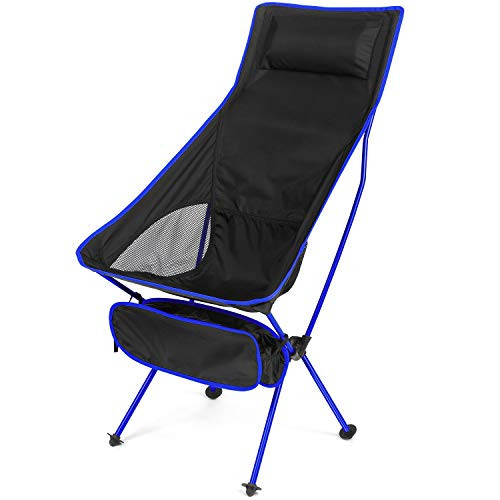 Esup Camping Chair with Headrest Ultralight Portable Compact Folding Beach Chairs with Carry Bag for Outdoor Camping Backpacking Hiking Dark Blue Esup Camping Chair with Headrest Ultralight Portable Compact Folding Beach Chairs with Carry Bag for Outdoor Camping Backpacking Hiking Dark Blue