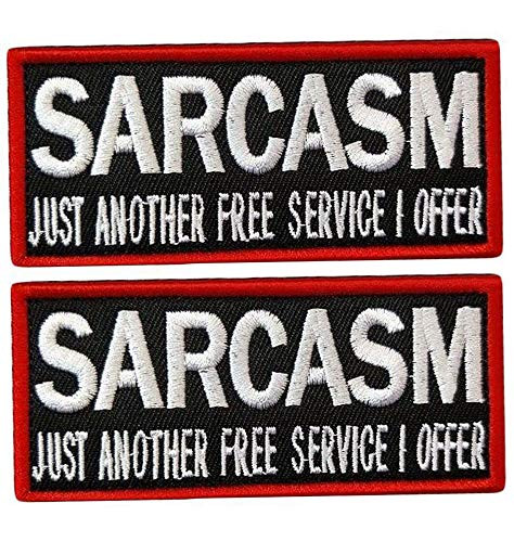 QTao UPA157 Hook  Loop Sarcasm Just Another Free Service I Offer Patches Color 1