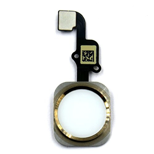 Home Button Key with Flex Cable and Rubber Ring Replacement Part for iPhone 6s and 6s Plus Gold