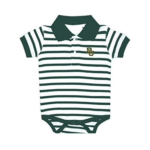 Two Feet Ahead NCAA College Newborn Infant Striped Polo Bodysuit Creeper 12 Months Baylor Bears