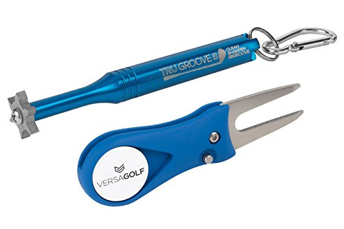 VersaGolf Golf Divot Tool Set with Ball Marker (Blue)