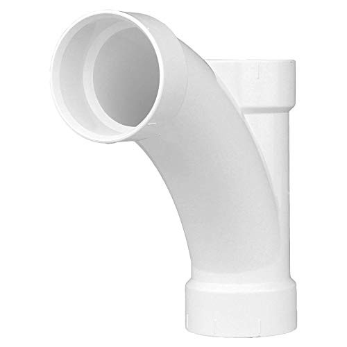 Charlotte Pipe 3" DWV Comb Wye & 1/8" Bend One Piece PVC DWV (Drain, Waste and Vent) Schedule 40 (Single Unit)