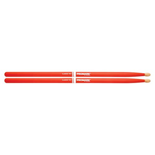 Promark American Hickory Classic 747 Drumsticks Acorn Tip Orange  Single Pair