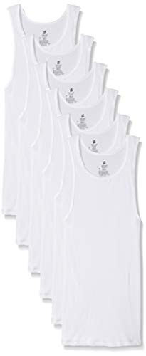 Hanes Mens 6Pack ComfortSoft Tanks White XLarge