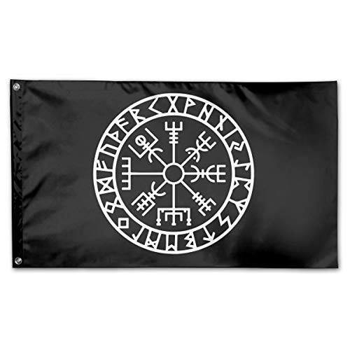 Coolguyid American Flag by US Veterans Owned Viking Symbol Nordic Compass Flag 3x5 Ft