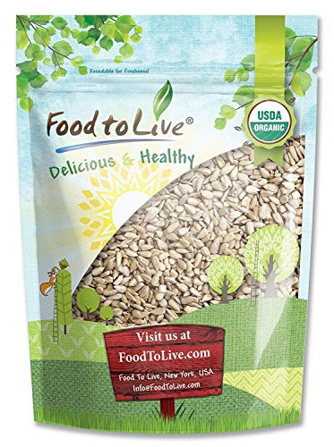 Organic Sunflower Seeds 2 Pounds  Kernels NonGMO Kosher Raw No Shell Vegan Bulk