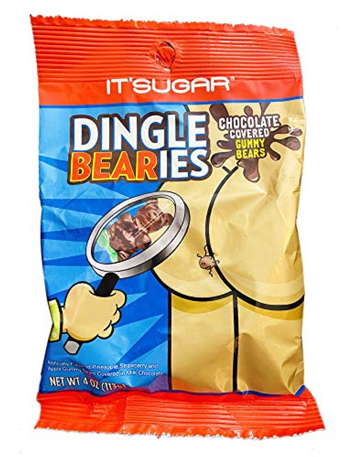 ITSUGAR Dingle Bearies Gummy Bears 4 Oz! Chocolate Covered Gummy Bear Candy! Assorted Flavor Gummy Candies! Fun Sweet and Chewy Gummies!