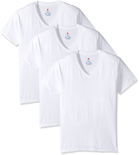 Hanes Ultimate Mens 3Pack XTemp Comfort VNeck TShirt White Medium