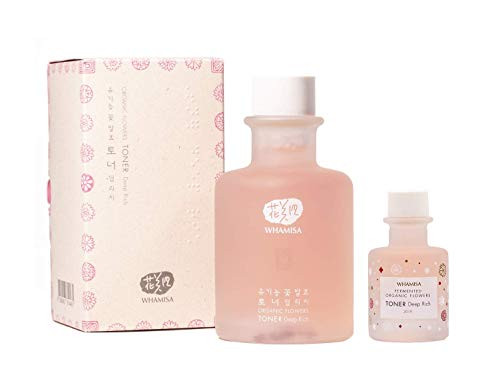 Whamisa Natural Fermentation Organic Flowers Essence Toner Deep Rich 52 Fl Oz with 11 Fl Oz