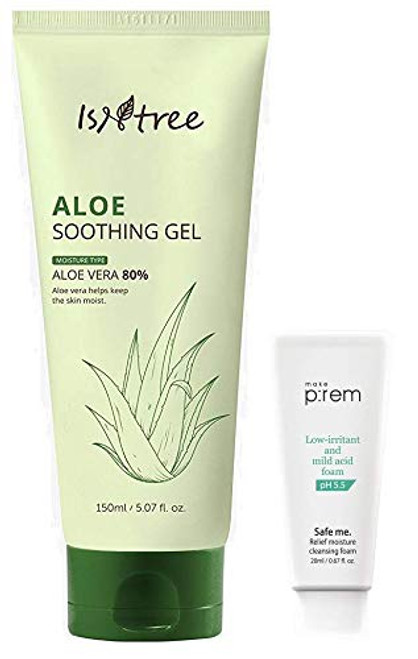 ISNTREE Aloe Soothing Gel Moisture Rich Type 80 Aloe Vera Extracts 507 Fl Oz Moisturizing Essence for Dry Sensitive Skin  Hypoallergenic Reduces Redness  Acne Breakouts  Korean Skincare