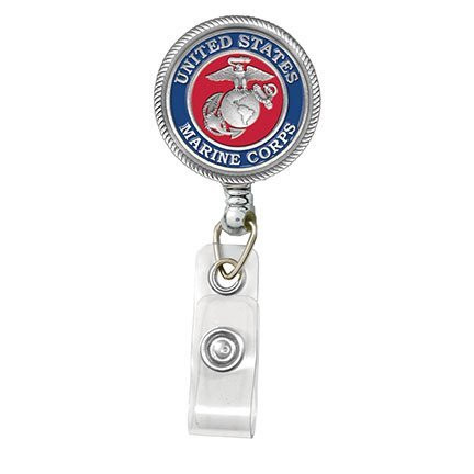 Small Pewter Badge Reel  United States Marine Corps