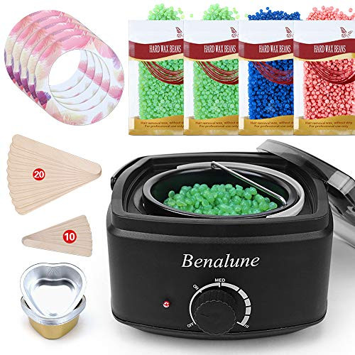Home Waxing Kit for Women Benalune Waxing Kit for Brazilian Eyebrow Bikini Facial Underarm Leg Men Back Painless Hair Removal Wax Warmer Kit wHard Wax Beans Professional Hard Wax Kit Stripless Home Waxing Kit for Women Benalune Waxing Kit for Brazilian Eyebrow Bikini Facial Underarm Leg Men Back Painless Hair Removal Wax Warmer Kit wHard Wax Beans Professional Hard Wax Kit Stripless