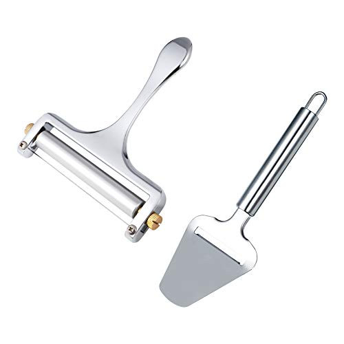 Havenport 2 Pack Cheese Cutter Stainless Steel Wire Adjustable Thickness Cheese Slicer and Cheese Plane Slicer Handheld Cheese Slicers for Soft Semi Soft SemiHard Cheeses