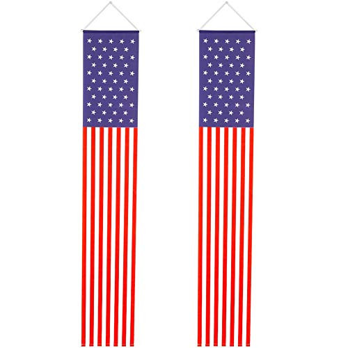 JOELELI Patriotic Porch Sign Banners 4th of July Patriotic Decor Hanging Banner Set for Front Door Wall Independence Day Decor Supplies JOELELI Patriotic Porch Sign Banners 4th of July Patriotic Decor Hanging Banner Set for Front Door Wall Independence Day Decor Supplies