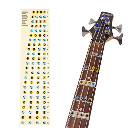 Bass Guitar Fretboard Note Map DecalsStickers4string Bass Guitar Fingerboard for Beginner