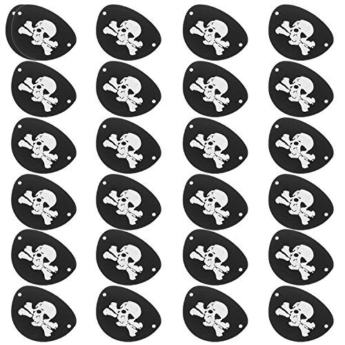 Ujuuu 45PCS Black Pirate Eye Patches Cyclops Skull Adjustable Pirate Eye Patch Pirate Eye Patch for Children Adult Pirate Christmas Halloween Theme Party Costume