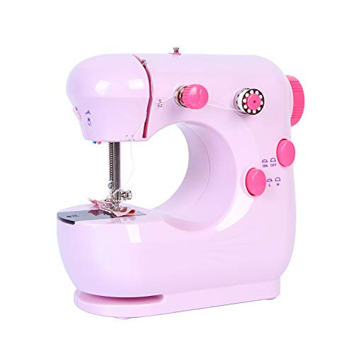 Portable Sewing Machine Household Beginner Mini Sewing Machine with Adjustable 2Speed Double Thread Electric Crafting Mending Machine with Foot Pedal Color 1 Portable Sewing Machine Household Beginner Mini Sewing Machine with Adjustable 2Speed Double Thread Electric Crafting Mending Machine with Foot Pedal Color 1
