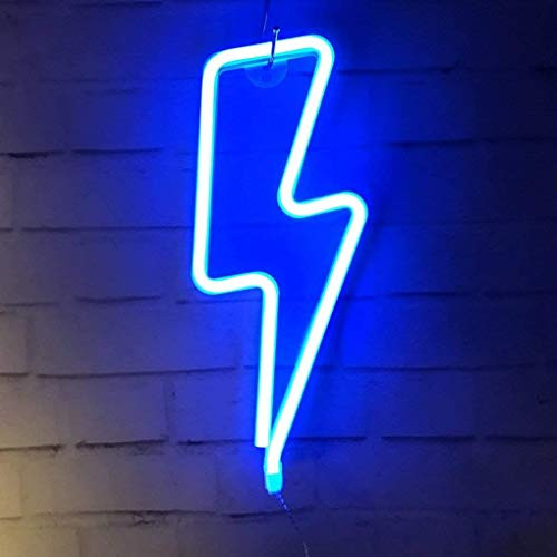 Blue Neon Light Lightning Bolt Led Neon Sign Wall Light Battery and USB Operated Neon Lights Blue Lightning Neon Signs Light up for The HomeChristmasWeddingKids RoomBarParty Blue Neon Light Lightning Bolt Led Neon Sign Wall Light Battery and USB Operated Neon Lights Blue Lightning Neon Signs Light up for The HomeChristmasWeddingKids RoomBarParty