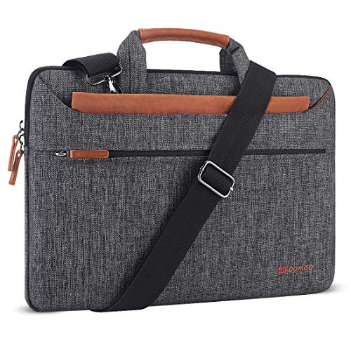 DOMISO 156 inch Laptop Sleeve Shoulder Bag WaterResistant Protective Messenger Bag Business Briefcase for 156 Notebooks156 Lenovo Yoga Chromebook IdeapadDell LatitudeHP EnvyASUSAcerBrown