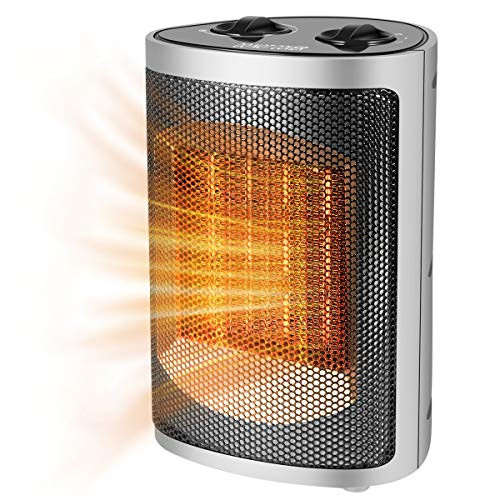 Electric Space Heater Ceramic Space Heater with Overheat Protection and Carry Handle for Desk Office Home Bedroom 7501500 Watt