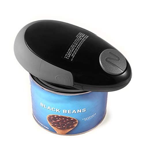 Electric Can Opener Automatic Restaurant Can Openers for Seniors with Arthritis Weak Hands Chefs Smooth Edge Electric Can Openers Mini Black