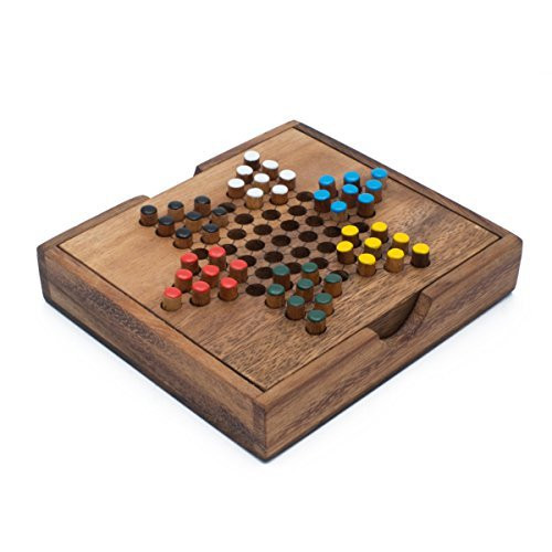 Mini Travel Wood Chinese Checkers 6 Traditional Challenging Strategy Peg Wooden Board Game for Adults Kids from SiamMandalay with SM Gift BoxPictured Mini Travel Wood Chinese Checkers 6 Traditional Challenging Strategy Peg Wooden Board Game for Adults Kids from SiamMandalay with SM Gift BoxPictured