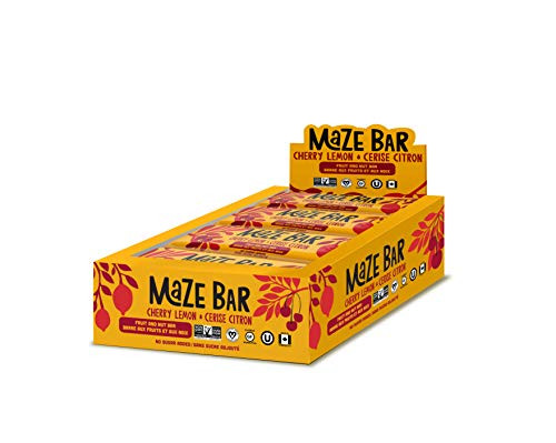 Cherry Lemon Fruit  Nut Energy Bars  NonGMO Vegan Gluten Free and Kosher 45g Bars case of 12