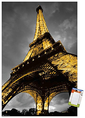 Trends International Poster Mount Eiffel TowerLights 14725 x 22375 Premium Poster  Mount Bundle