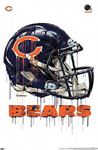 Trends International NFL Chicago Bears  Drip Helmet 20 Wall Poster 14725 x 22375 Premium Unframed
