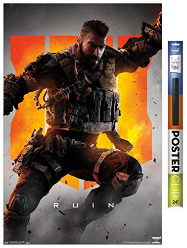 Trends International Poster Clip Call of Duty Black Ops 4  Ruin Key Art 22375 x 34 Premium Poster  Clip Bundle