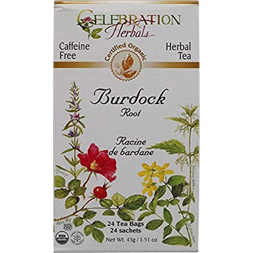 Celebration Herbals Teabags Herbal Tea Burdock Root Organic  24 Herbal Tea Bags