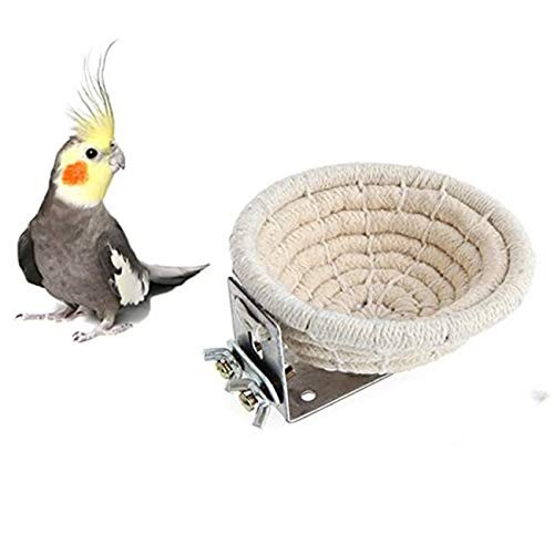 Orgrimmar Handmade Cotton Rope Bird Nest Breeding Nest Hatch House Cage for Budgie Parakeet Cockatiel Parakeet Conure Canary Finch Lovebird and Small Parrot