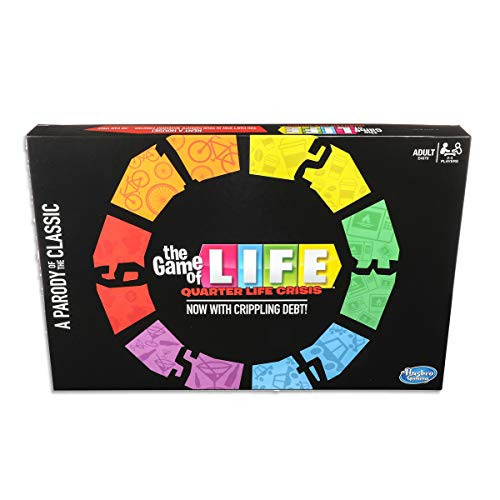 Hasbro Gaming The Game of Life Quarter Life Crisis Board Game Parody Adult Party Game