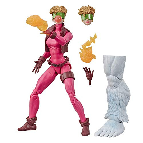 Marvel Classic Hasbro Marvel Legends Series 6 Collectible Action Figure Marvels BoomBoom Toy XMenXForce Collection  with Wendigo BuildAFigure Part BrownA