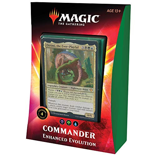 Magic The Gathering Enhanced Evolution Ikoria Commander Deck  100 Card Deck  4 Foil Legendary Creatures