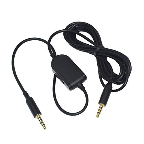 A10 A40 Inline MuteVolume Control Audio Cable Cord Lead for Gaming Headsets Compatible Logitech G633 G933 Astro A10 A40 A30 A50 Xbox One Play Station PS4 Smartphone Black
