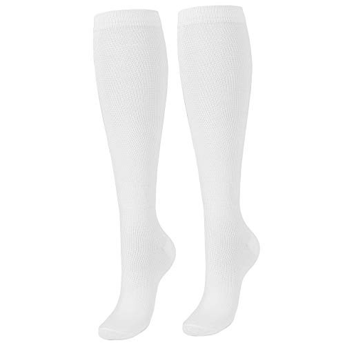 Faleto Compression Socks 2030mmHg High Knee Nurse Socks for Men  Women