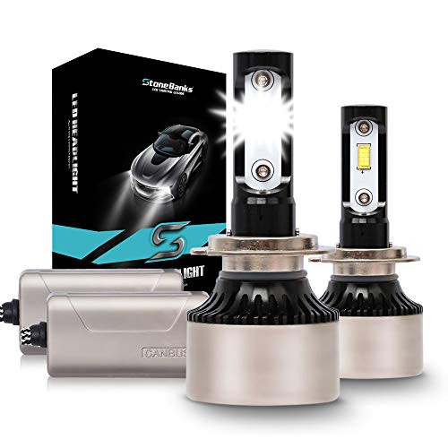 H7 LED Headlight Bulbs Canbus Ready 60W 12000 Lumens CSP Chips HighLow Beam Headlight Conversion Kit 6000K Cool White Waterproof IP67 2 Pack