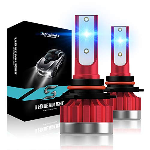 StoneBanks 9005 HB3 LED Headlight Bulbs CSP Chips 8000K 60W 10000Lumens Super Bright Blue LED Conversion Kit H109145 LED Fog Light Replacement Pack of 2